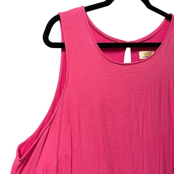 Anthropologie Maeve Marlene Tiered Sleeveless Maxi Dress Pink Womens Size 3X - Picture 2 of 6